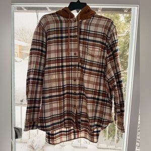 American Eagle Outfitters Brown Plaid Shirt